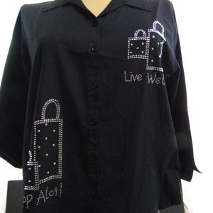 Blouse R&B collections (148aht(eb) preowned great condition no wear or tear